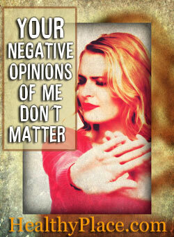 Vaša negativna mnenja o meni niso pomembna