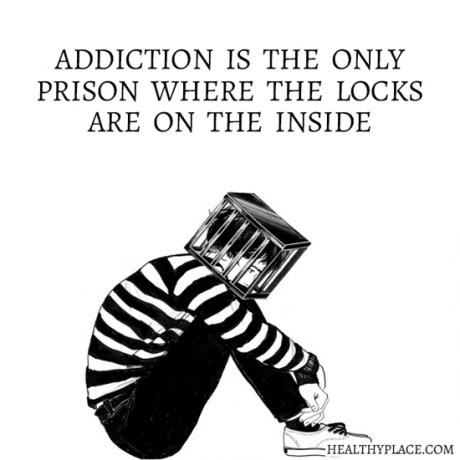 Citat o odvisnostih - zasvojenost je edini zapor, kjer so ključavnice na notranji strani.